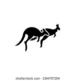 kangaroo icon logo template
