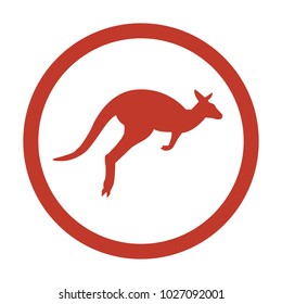 Kangaroo Icon On White Background Vector Stock Vector (Royalty Free ...