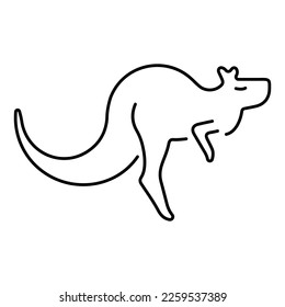kangaroo icon on white background, vector illustration.
