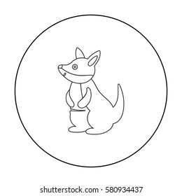 Kangaroo icon outline. Singe animal icon from the big animals outline.