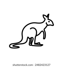 Kangaroo Icon Set Australian Wildlife Illustrations for Nature and Travel Projects