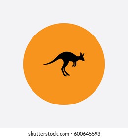 Kangaroo icon silhouette vector illustration