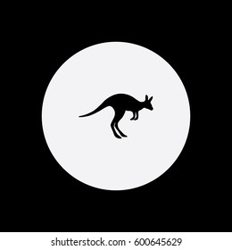 Kangaroo icon silhouette vector illustration