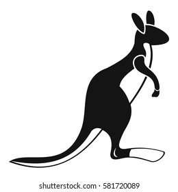 Kangaroo icon. Simple illustration of kangaroo vector icon for web