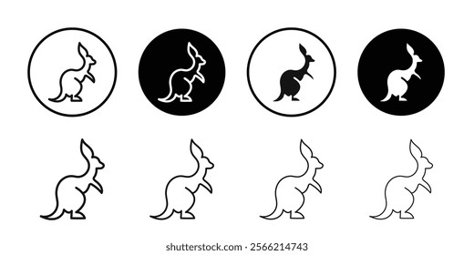 kangaroo icon Symbol mark in filled style