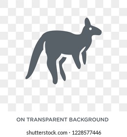 Kangaroo icon. Trendy flat vector Kangaroo icon on transparent background from animals collection. 
