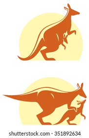 Kangaroo icon vector