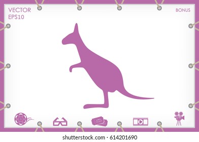 kangaroo icon vector