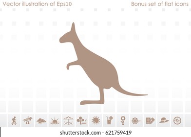 kangaroo icon vector