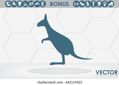 kangaroo icon vector