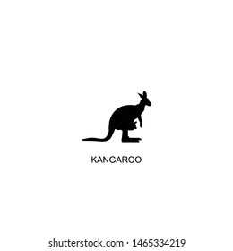 kangaroo icon vector black design