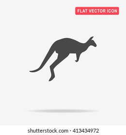 Kangaroo icon. Vector concept illustration for design.