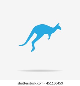 Kangaroo icon. Vector concept illustration for design.