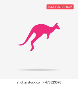 Kangaroo icon. Vector concept illustration for design.