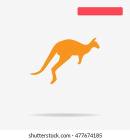Kangaroo icon. Vector concept illustration for design.