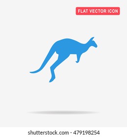 Kangaroo icon. Vector concept illustration for design.