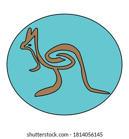 Kangaroo icon vector design illustration