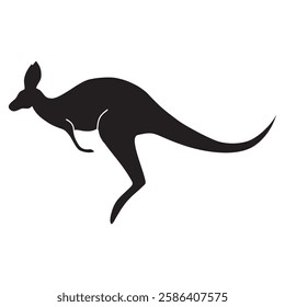 kangaroo icon vector design. kangaroo silhouette