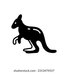 Kangaroo icon in vector. Illustration