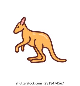 Kangaroo icon in vector. Illustration