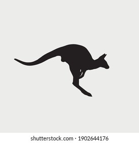 kangaroo icon, vector illustration. silhouette