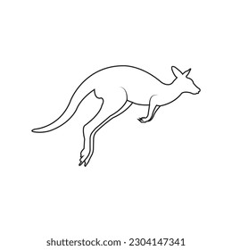 kangaroo icon vector illustration simple design