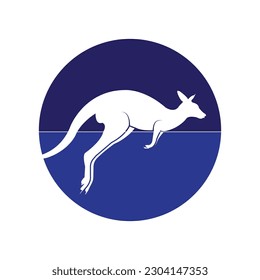 kangaroo icon vector illustration simple design