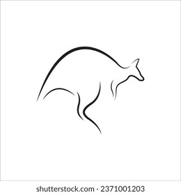 KANGAROO ICON VECTOR ILLUSTRATION SYMBOL DESIGN