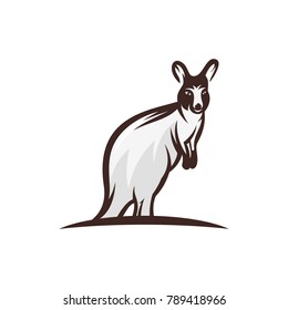 kangaroo icon vector illustration template