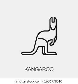 kangaroo icon vector. Linear style sign for mobile concept and web design. kangaroo symbol illustration. Pixel vector graphics - Vector.