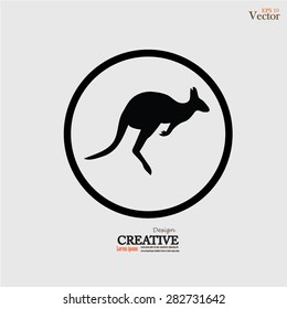 Kangaroo icon vector.kangaroo.vector illustration.