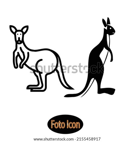 kangaroo icon with white bacground