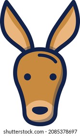 Kangaroo illustration icon design flat animals
