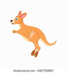 Kangaroo illustration isolated on white background