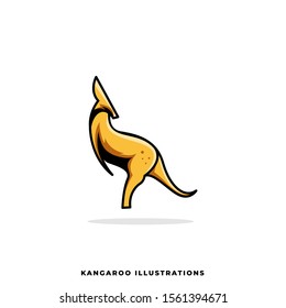 Kangaroo Illustration Vector Design Template. Suitable for Creative Industry, Multimedia, entertainment, Educations, Shop, and any related business
