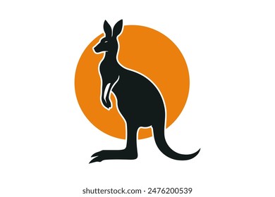 Kangaroo illustration vector silhouette   Kangaroo art 