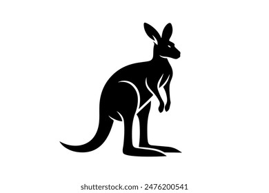 Kangaroo illustration vector silhouette   Kangaroo art 