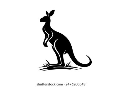 Kangaroo illustration vector silhouette   Kangaroo art 