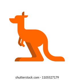 Kangaroo isolated cartoon. Australia animal. Vector illustration
