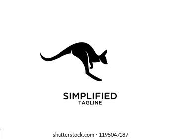  kangaroo jump logo icon designs vector