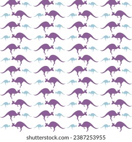 Kangaroo jump seamless pattern trendy design creative vector background