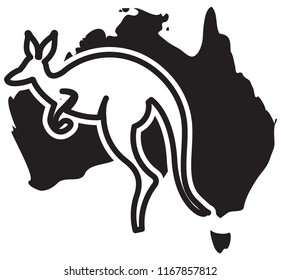 Kangaroo Jumping Icon as EPS 10 File