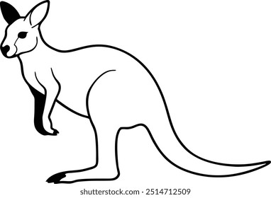 Kangaroo line art vetor .Isto é editável e imprimível vetor eps arquivo