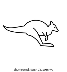 Kangaroo line icon. Icon design. Template elements