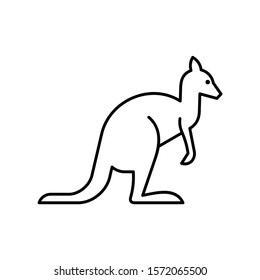 Kangaroo line icon. Icon design. Template elements