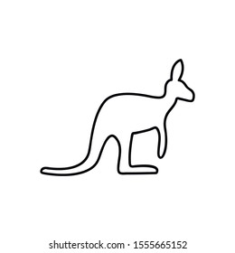 Kangaroo line icon, outline vector sign, linear pictogram isolated on white. Symbol, logo illustration