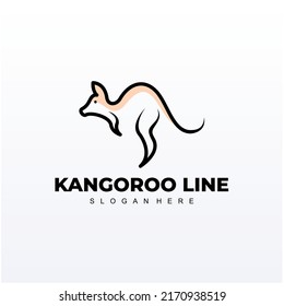 Kangaroo Line  Logo Design Premium