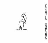 kangaroo line logo icon designs vector