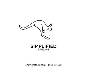  kangaroo line logo icon designs vector