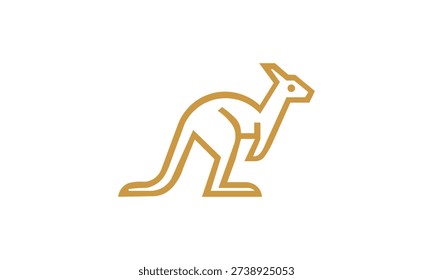 Kangaroo Line Logo – Minimal Australian Animal Icon
